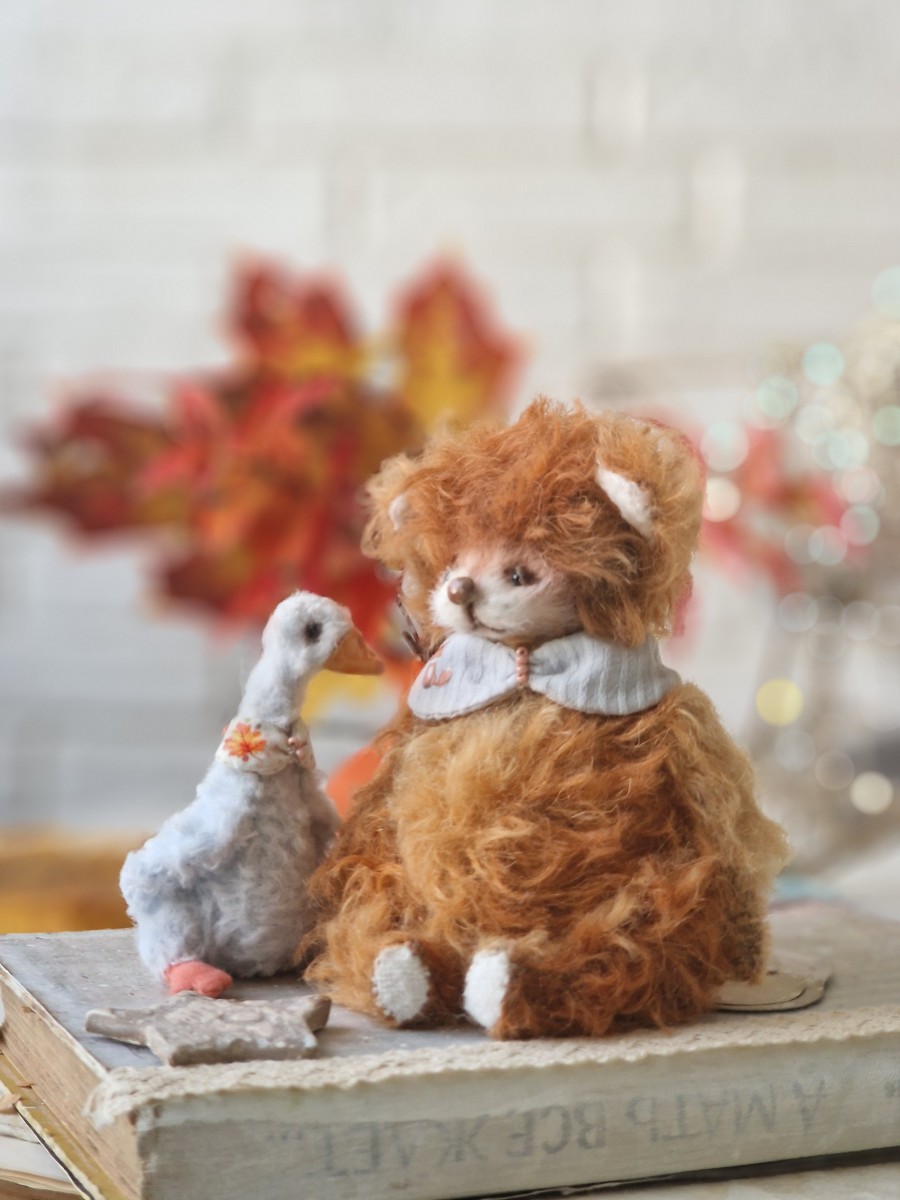 Handmade teddy bear “Lisenok teddi” by Natalya Moskovtseva, 14 cm