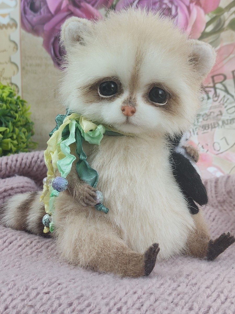 Handmade teddy bear “Mochi” by Wool_to_wool, 15 cm