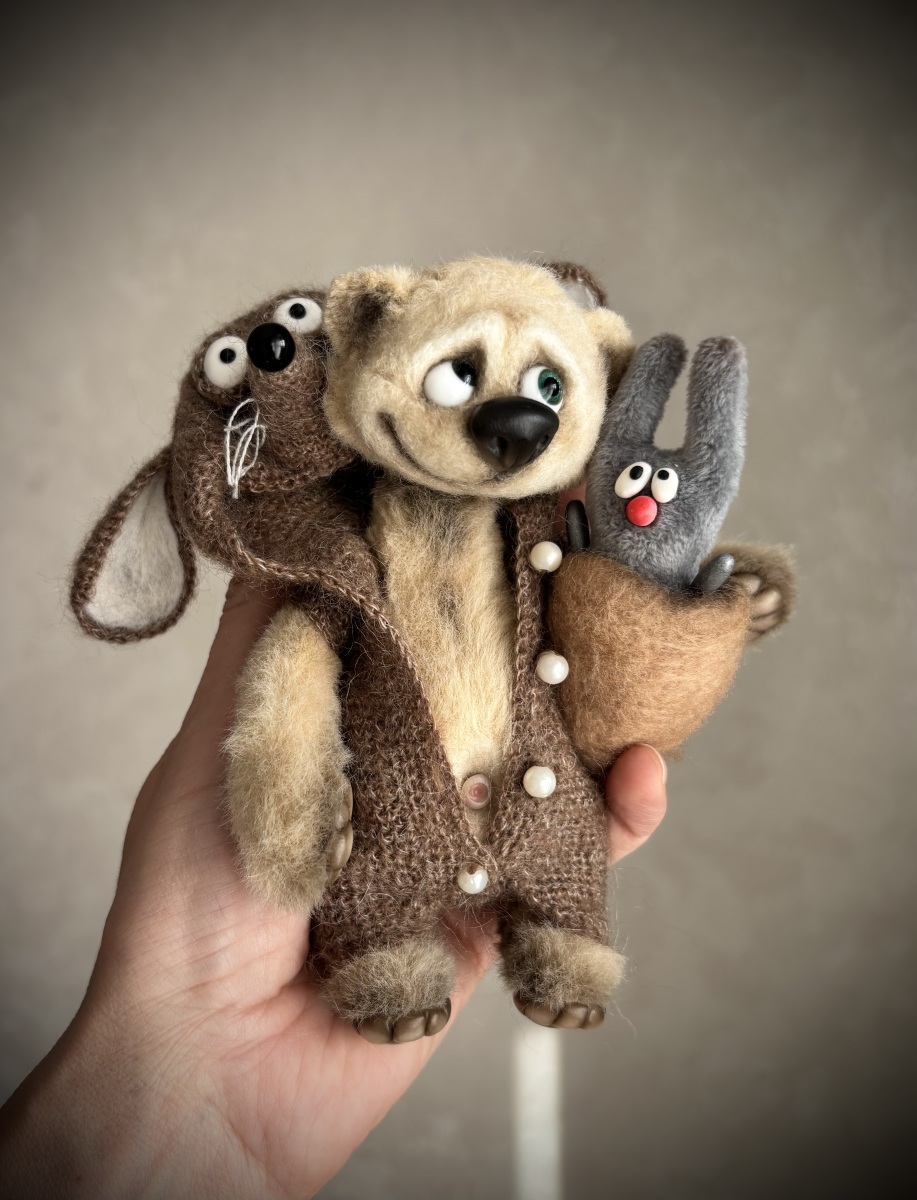 Handmade teddy bear “Igrushka medved Teddi” by Elena Polovinko, 15 cm